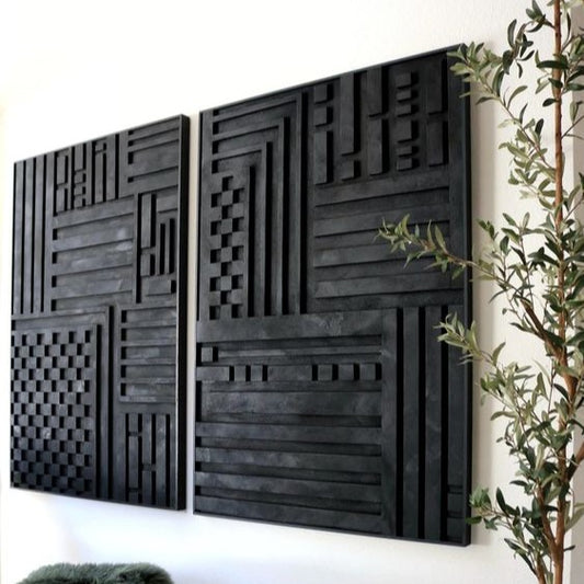 Charred Doublemaze Wall Art